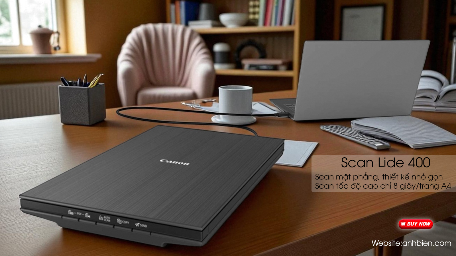 Máy Scan Canon lide 400 thiết kế nhỏ gọn mỏng