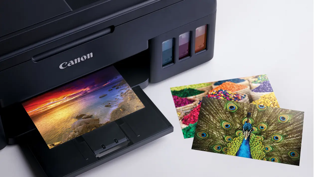 Canon pixma G3010 hỗ trợ in ảnh tràn viền sắc nét