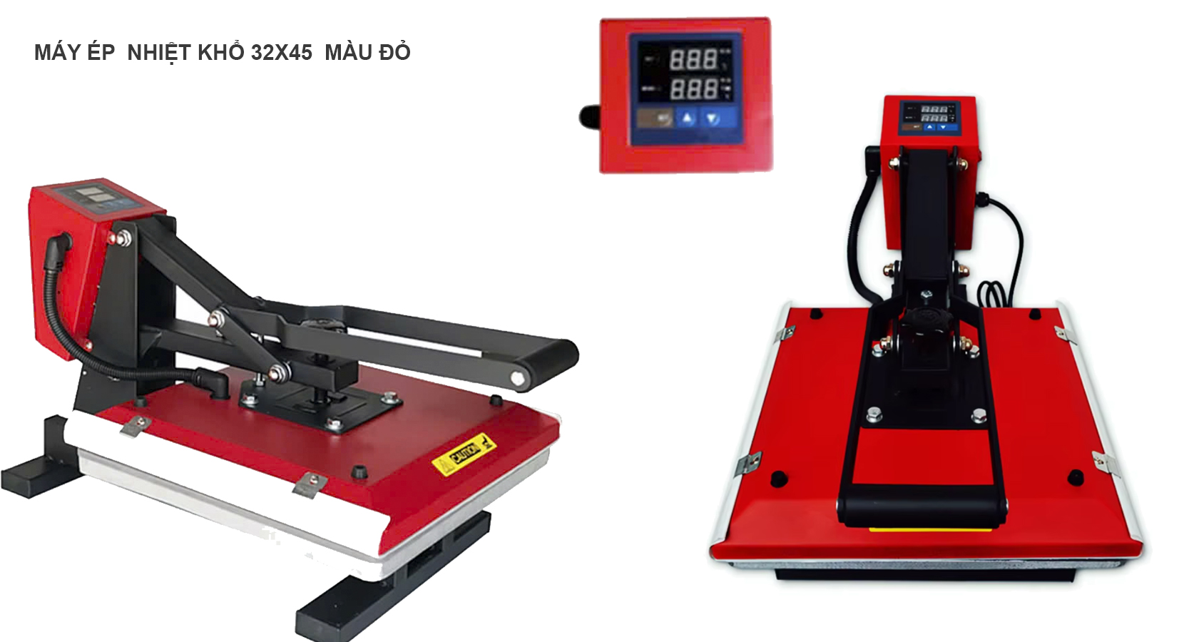 Máy ép chuyển nhiệt khổ 32x45 màu đỏ