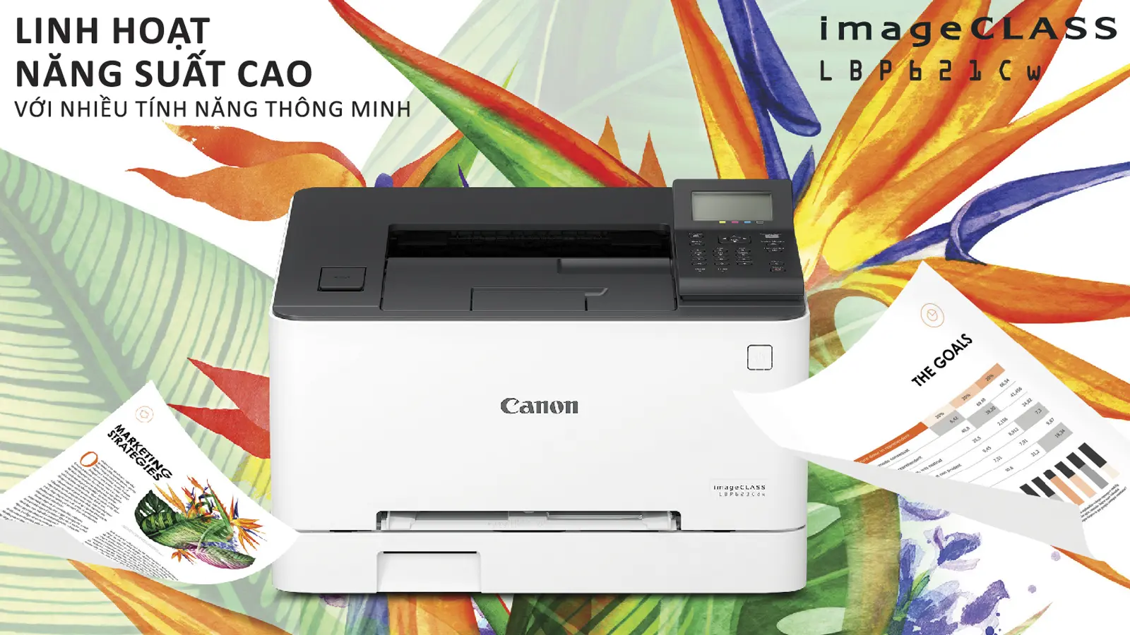 Máy in Canon LBP621Cw , Giải pháp in laser màu nhỏ gọn, in ấn linh hoạt, kết nối không dây