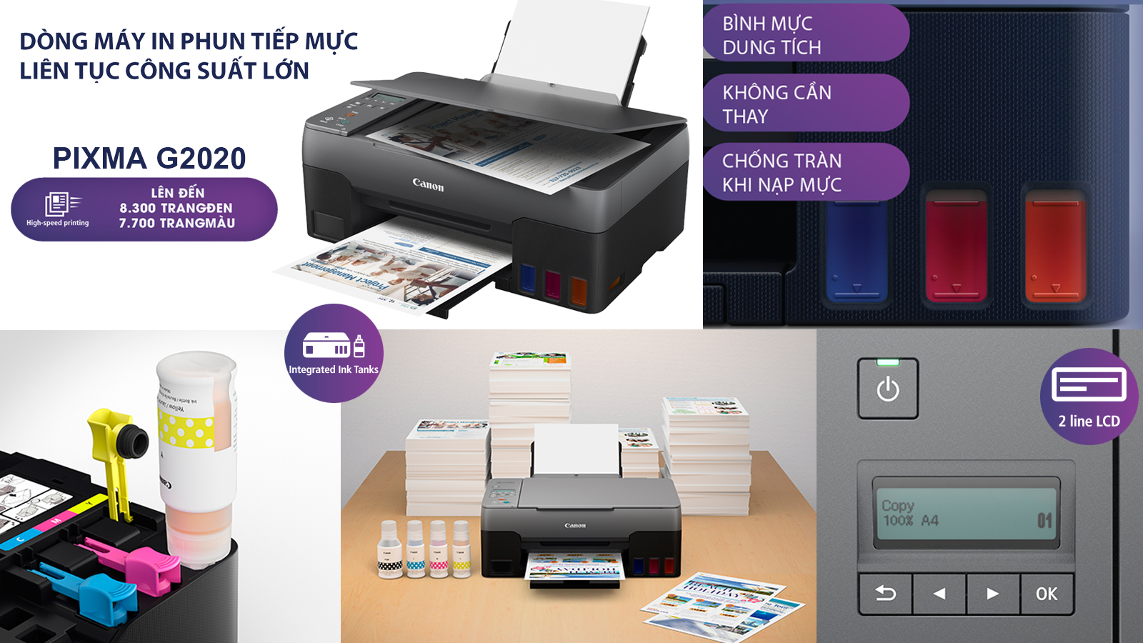 Những ưu điểm nổi bật của máy in CANON PIXMA G2020