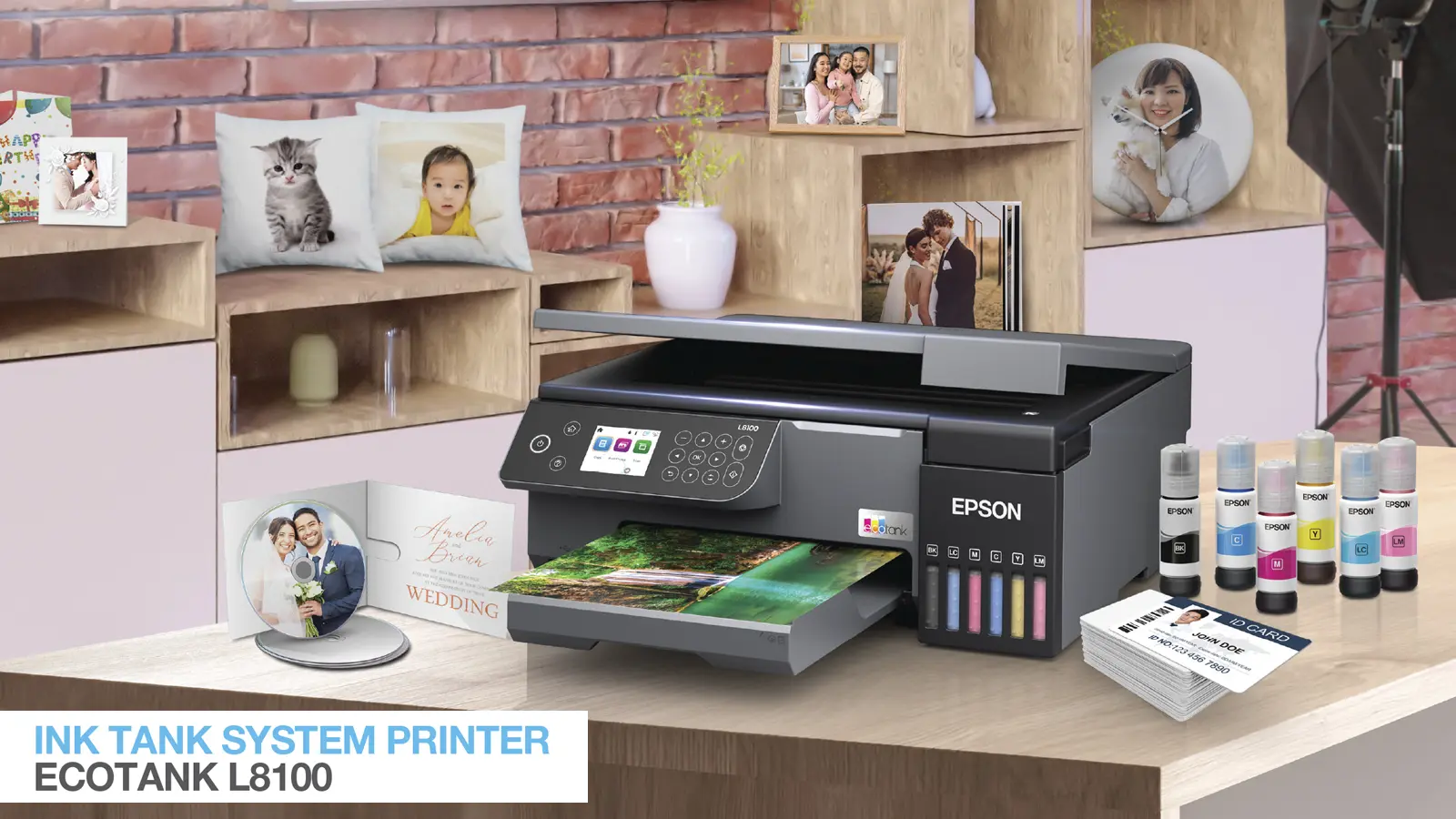 Epson L8100 in phun màu đa năng khổ A4, Kết nối Wifi
